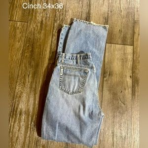Cinch light wash jeans 34x36